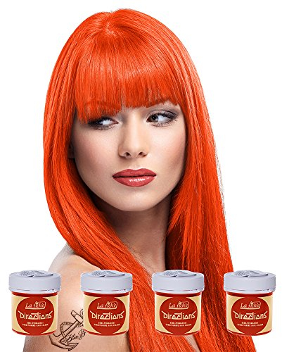 Directions Mandarin SET 4 x 88ml - Ammoniakfreie Semi-permanente Haarfarbe für alle Haarfarben