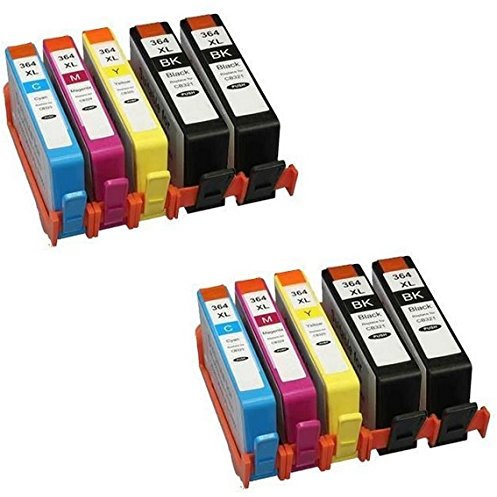 Prestige Cartridge 364XL 10er Pack Druckerpatronen für HP Photosmart 5510 5515 5520 5522 5524 6510 6515 6520 7515 B010a B109a B110a B209a B210a Deskjet 3070A 3520 3522 3524 schwarz cyan magenta gelb