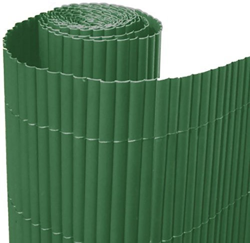 en osier/Tatami/bambou Clôture en PVC (PVC) Single Vert Rouleau 150 x 300 cm