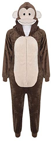 A2Z 4 Kids Animal Onesie for Kids Girls Boys Super Soft Costume Onesie - E.S Monkey 11-12
