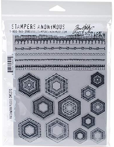 Stempel Anonymous cms270 Tim Holtz selbst Stempeln, Mehrfarbig, 7 x 21,6 cm