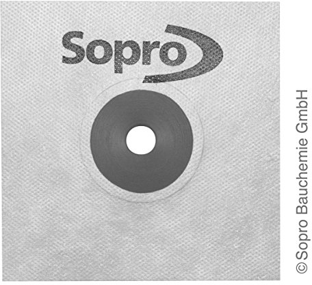 Sopro Dichtmanschette Wand Flex DWF 089 | 120x120 mm | für Rohraußendurchmesser 10-30 mm