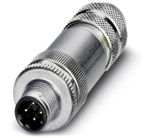 Phoenix Contact SACC M12 M12 Rundsteckverbinder Stecker 4-polig / 4.0A Kabelmontage, Schraubanschluss IP 67