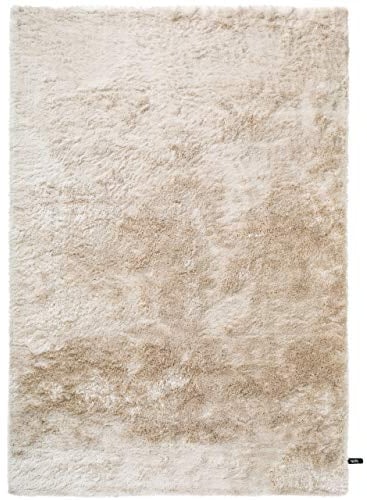 benuta Nest Hochflorteppich Whisper - Beige 140x200 cm - Kuschelig Weicher Teppich für Schlaf- und Wohnzimmer - Pflegeleicht - Fußbodenheizung Geeignet