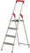 MS Line - Escabeau ménager Pliable en Aluminium 5 marches Ultra léger Hailo L50