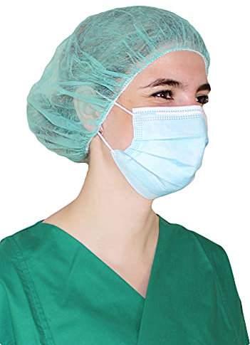 Medi-Inn Baretthauben OP-Hauben Kopfhauben Schwesternhauben (grün, 1000 Stück)