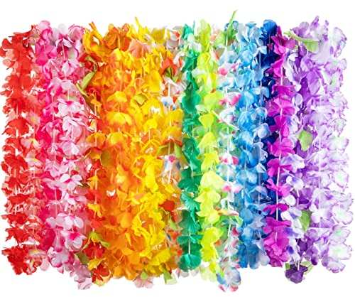 JOYIN 36 Stücke Hawaii Blumenketten Hawaiikette Halskette Tropischen Hawaiianischen Luau Blumen Lei für Kleid, Party Favors, Strand und Themenbezogenen Geburtstage(3 Dutzend)