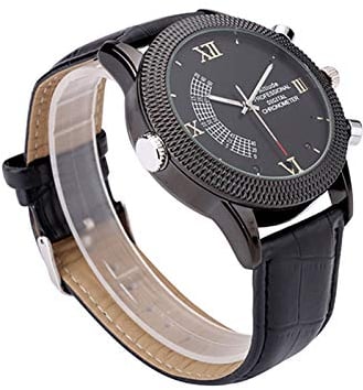 KOBERT GOODS - Armbanduhr mit integrierter Full HD Mini-Kamera TE-652 Cam (12Mio. Pixel) für Video - & Fotoaufnahmen inkl. Ton - mobile Langzeitüberwachung mit Bewegungserkennung & Infrarot-Nachtsicht