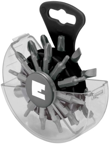 Original Einhell Bit-Set 23-teilig (Werkzeug-Zubehör, inkl. Bithalter, 15 Bits, 6 Innen-Sechskant-Schlüsse, Bitbox mit Gürtlclip)