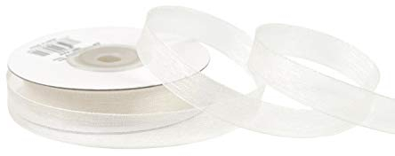 Organzaband 12mm x 25m Ivory Elfenbein