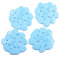 MSV Duschmatte Badematte Badewanneneinlage Anti Rutsch Pads Kieselstein - 4 Stück - antibakteriell rutschfest mit Saugnäpfen - Hellblau - ca. 13 x 11 cm