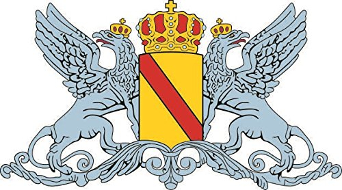U24 Aufkleber Großherzogtum Baden Wappen Autoaufkleber 30 x 16 cm Sticker Konturschnitt