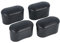 GLEITGUT 4 x Fußkappen für Gartenstühle oval 40 x 20 mm Rohrkappen schwarz Kappen für Ovalrohr