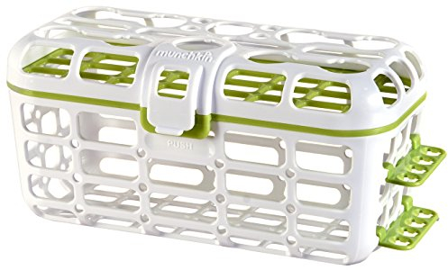 Munchkin Deluxe Dishwasher Basket - Baby Bottle Accessories/Teats/Nipples Cleaning - Colors May Vary