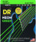 DR String NGE-9 Neon Green Set di corde per chitarra elettriche