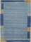 -LUXOR- living Teppich Wolle Manali, Nepalteppich, Kurzflor, handgeknüpft, Bordüre Wollteppich, für Schlafzimmer und Wohnzimmer, 120 x 180 cm Blau