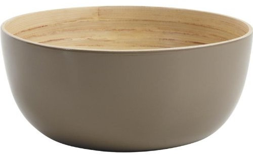Saladier en bambou laqué marron Ø 22 cm
