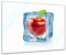 Bilderdepot24 Glasbild - Eiswürfel Roter Apfel - 80x60 cm - Deko Glas - Wandbild aus Glas - Bild auf Glas - moderne Bilderdepot24 Glasbilder - Glasfoto - Echtglas