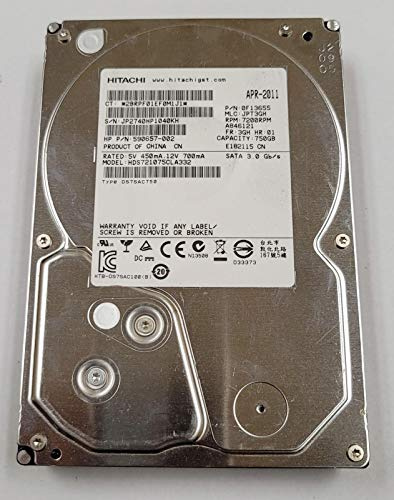 Hitachi Deskstar 750GB HDS721075CLA332 0F10382 SATA 300 Hard Drive