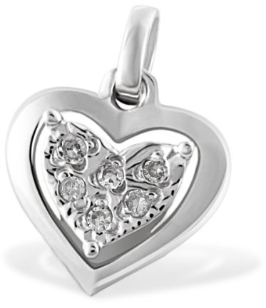 Goldmaid Damen-Anhänger Herz 585 Weißgold 6 Diamanten 0,05 ct.