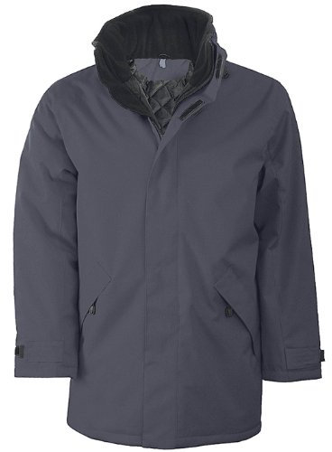 Kariban Mens Parka Performance Jacket (2XL) (Convoy Grey)