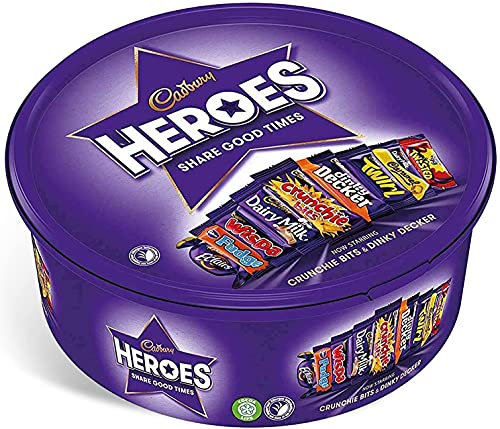 Cadbury Rose 600g Cadbury Heroes 600g 2 diverse vasche di cioccolato BBE: 31.03.2022