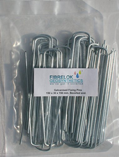 Artificial Grass Garden Staples Galvanised Pins 150mm x 30mm x 150mm Bevelled End Pack 50