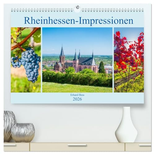Rheinhessen-Impressionen (hochwertiger Premium Wandkalender 2026 DIN A2 quer), Kunstdruck in Hochglanz: Sehenswürdigkeiten Rheinhessens und seine landschaftliche Schönheit in Bildern (CALVENDO Orte)