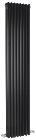 Milano Windsor Black Cast Iron Style Vertical Triple Column Radiator - 1800mm x 380mm