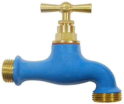 Boutté Bleu Robinet Laiton de Couleur-Entrée 15 x 21 Nez 20 x 27