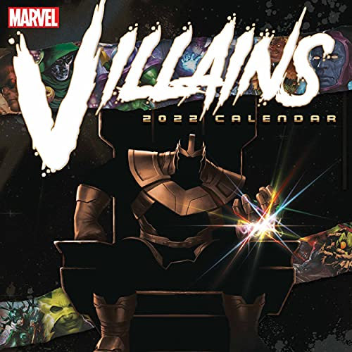 Marvel Villains Kalender 2022 – Monatsansicht Planer 30 cm x 30 cm – Offizielles Merchandising-Produkt