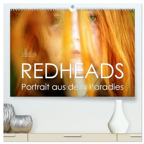 REDHEADS - Portrait aus dem Paradies (hochwertiger Premium Wandkalender 2026 DIN A2 quer), Kunstdruck in Hochglanz: Stilvolle Portraits mit roten Haaren (CALVENDO Menschen)