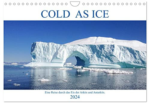 Cold as Ice - Eindrücke aus Arktis und Antarktis (Wandkalender 2024 DIN A4 quer), CALVENDO Monatskalender: Bilder einer Grönlandreise und aus der Antarktis (CALVENDO Orte)
