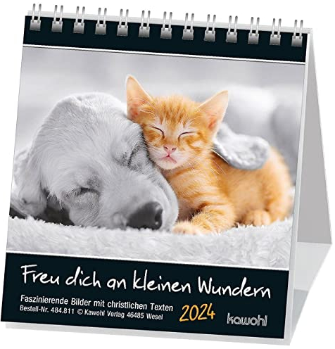 Freu dich an kleinen Wundern 2024: Aufstell-Kalender mit christlichen Texten