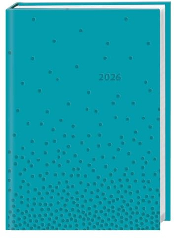 Kalenderbuch A6 blau 2026: Praktischer Planer für den Alltag mit Wochen-Kalendarium. Taschenkalender in leuchtendem Blau mit Platz für Termine und Notizen im Format 11,5 x 16,5 cm (Bürokalender Heye)