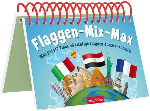 Flaggen-Mix-Max: Was passt? Finde 40 richtige Flaggen-Länder-Kombis! | Flaggen-Spiel für Kinder ab 7 Jahren mit vielen interessanten Infos zu ausgewählten Ländern aus der ganzen Welt