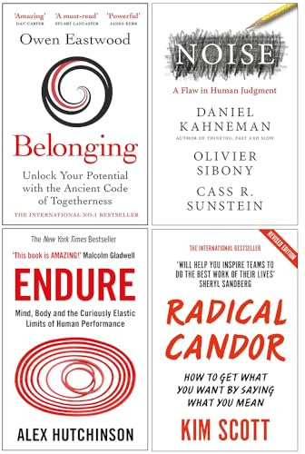 Belonging, Noise, Endure & Radical Candor 4 Books Collection Set