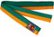 Ju-Sports Budogürtel - orange/grün, Baumwolle I Kampfsport Gürtel Für Budo-Sportarten, Judo, Karate uvm. I Ca. 4 cm breiter Martial Arts Gürtel I 320 cm
