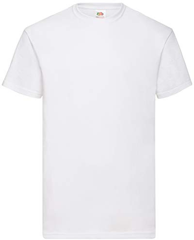 Fruit of The Loom Mens Crew Neck T-Shirt Multipack, White, Large