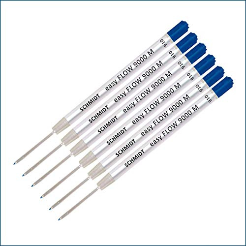 Schmidt Easy Flow 9000 Kugelschreibermine, Blau, 6 Stück