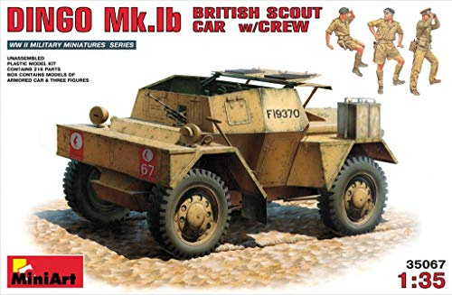 Mini Art 35067 1:35 Brit. Spähpanzer Dingo MK. 1b (3)-originalgetreue Nachbildung, Modellbau, Plastik Bausatz, Basteln, Hobby, Kleben, Modellbausatz, Zusammenbauen, unlackiert