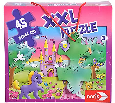 Noris 606034961 XXL Riesenpuzzle Prinzessin mit 45 Teilen (Gesamtgröße: 64 x 44 cm) - für Kinder ab 3 Jahren