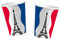 DH-Konzept Lot de 10 gobelets en carton pour fête et anniversaire Motif France Parisien Rouge Blanc Bleu