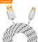 USB to Micro USB Cable 3M, Braided Micro USB Charger Cable, USB Micro Cables, Android Charger Cables, Micro USB Charging Cable for Samsung Galaxy S7 Edge S6 S5 J7 J6 J5 J3 A6 A10, Huawei, Kindle, PS4