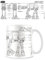 Star Wars AT-AT Sketch Unisex Taza Standard cerámica