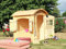 SOULET Cabane en Bois pour Enfants Patty. 1 Portillon 1 Fenêtre avec Volets jusqu'à 2 Enfants Cabane en Bois Brut à peindre.