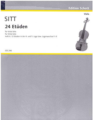 24 Etüden aus op. 32: 12 Etüden in der 4. und 5. Lage und Lagenwechsel 1-5. viola.: Heft 2