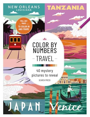 Color by Numbers: Travel: 40 mystery pictures to reveal