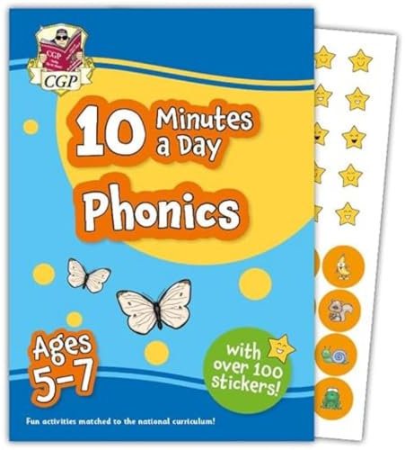 10 Minutes a Day Phonics for Ages 5-7 (with over 100 stickers) (CGP KS1 Activity Books and Cards)