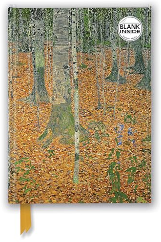 Gustav Klimt - the Birch Wood Notebook (Flame Tree Blank Notebooks): Unser hochwertiges Blankbook mit festem, künstlerisch geprägtem Einband (Premium Notizbuch DIN A 5 mit Magnetverschluss)